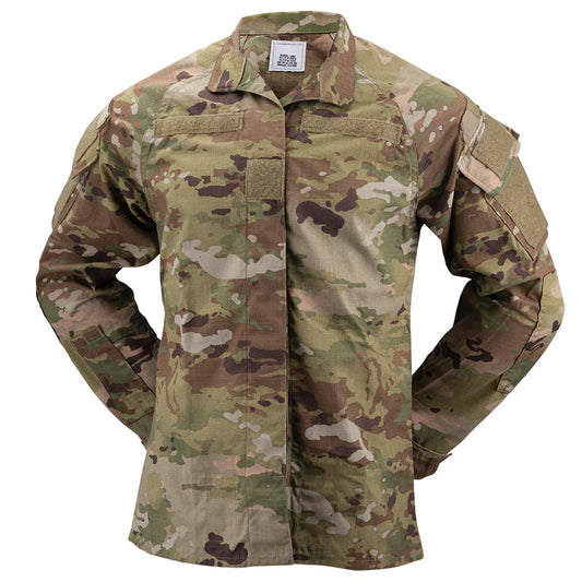 Improved Hot Weather Combat Uniform OCP Coat designed for breathability and durability, featuring CORDURA NYCO fabric.
